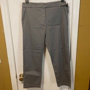 Annarita N women's size 32 dark gray tie belted baggy fit cropped trouser pants